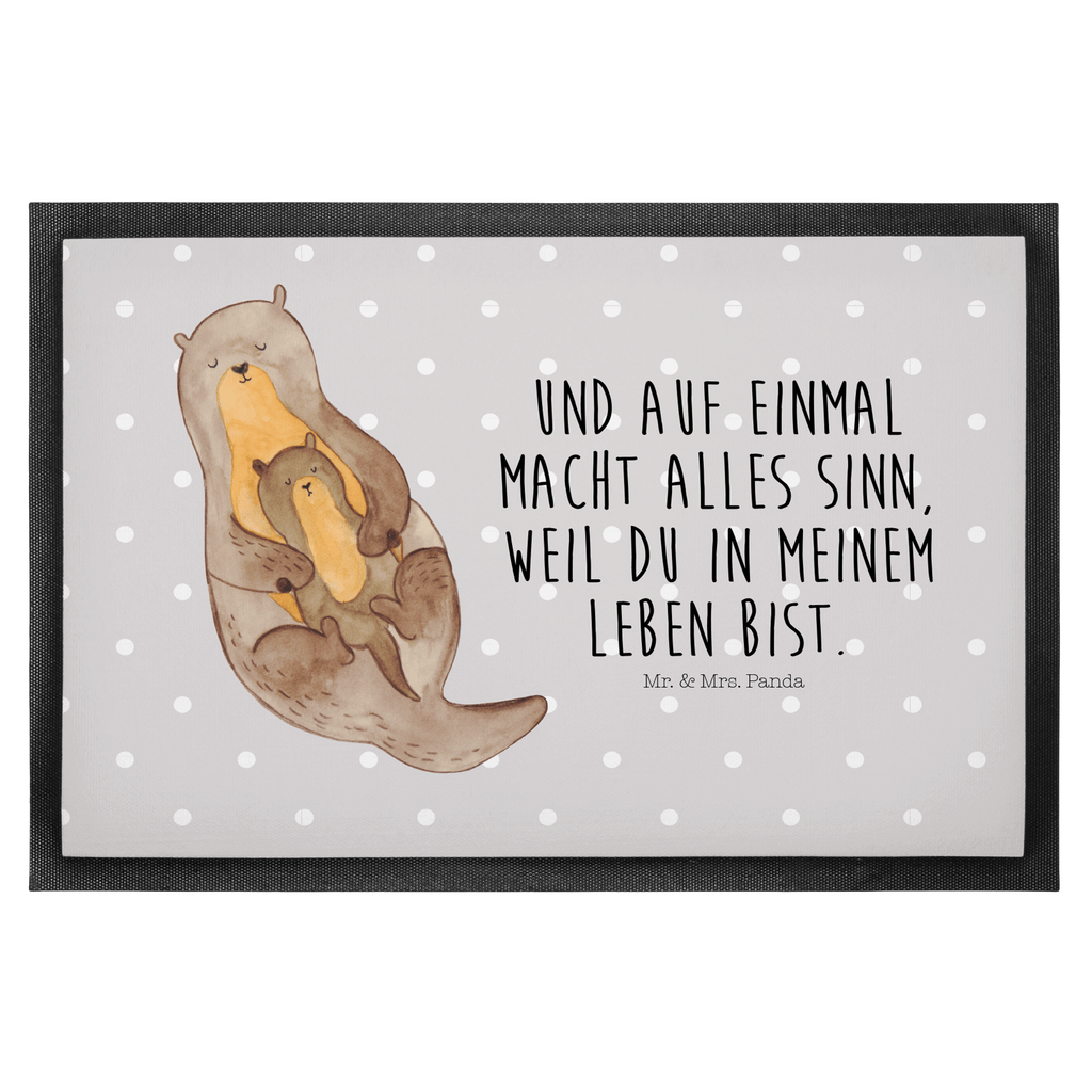 Fußmatte Otter mit Kind Otter Seeotter See Otter Türvorleger, Schmutzmatte, Fußabtreter, Matte, Schmutzfänger, Fußabstreifer, Schmutzfangmatte, Türmatte, Motivfußmatte,  Haustürmatte, Vorleger  Otter,  Fischotter,  Seeotter