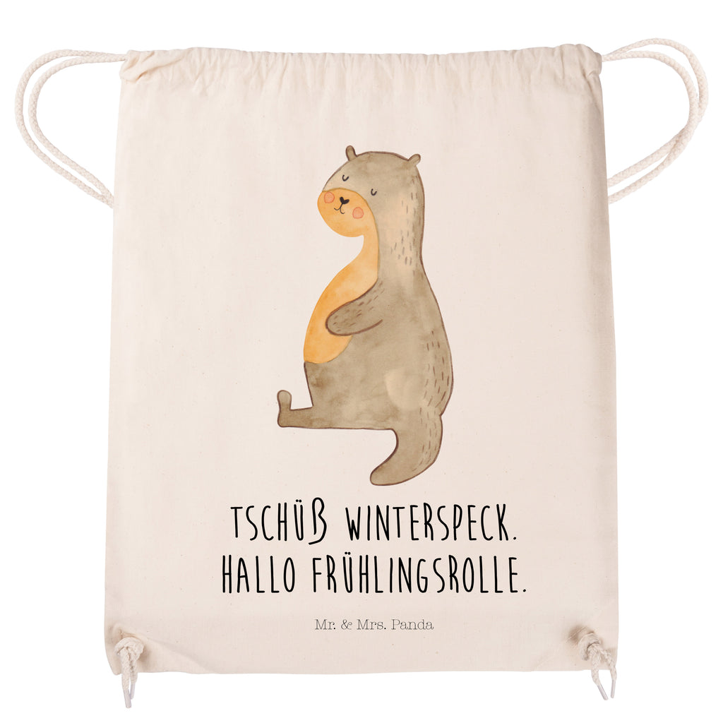 Sportbeutel Otter Bauch Turnbeutel, Beutel, Sporttasche, Tasche, Stoffbeutel, Otter, Fischotter, Seeotter, Otter Seeotter See Otter