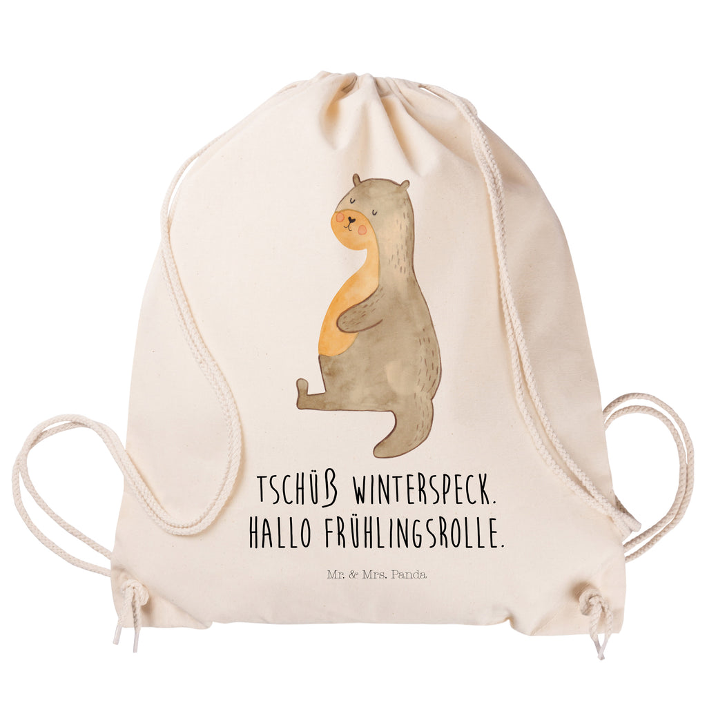 Sportbeutel Otter Bauch Turnbeutel, Beutel, Sporttasche, Tasche, Stoffbeutel, Otter, Fischotter, Seeotter, Otter Seeotter See Otter