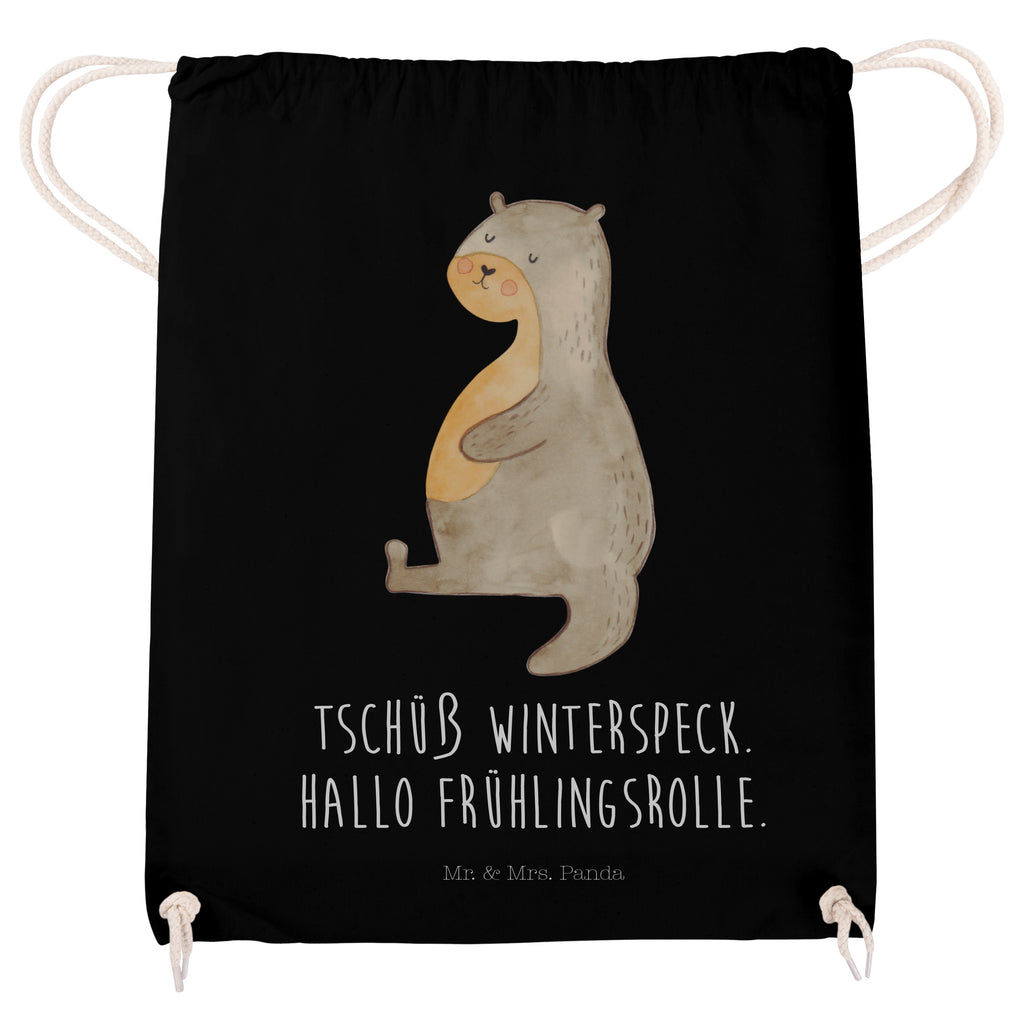 Sportbeutel Otter Bauch Turnbeutel, Beutel, Sporttasche, Tasche, Stoffbeutel, Otter, Fischotter, Seeotter, Otter Seeotter See Otter