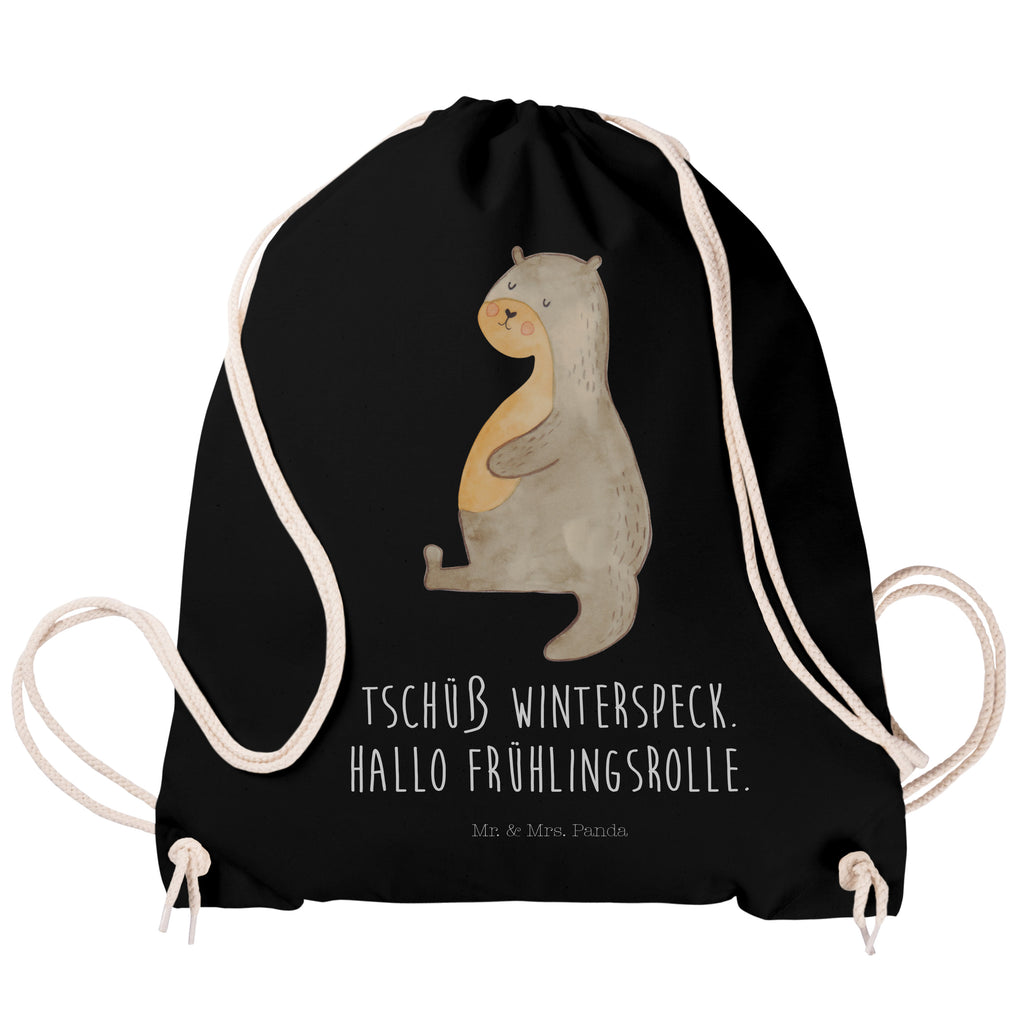 Sportbeutel Otter Bauch Turnbeutel, Beutel, Sporttasche, Tasche, Stoffbeutel, Otter, Fischotter, Seeotter, Otter Seeotter See Otter