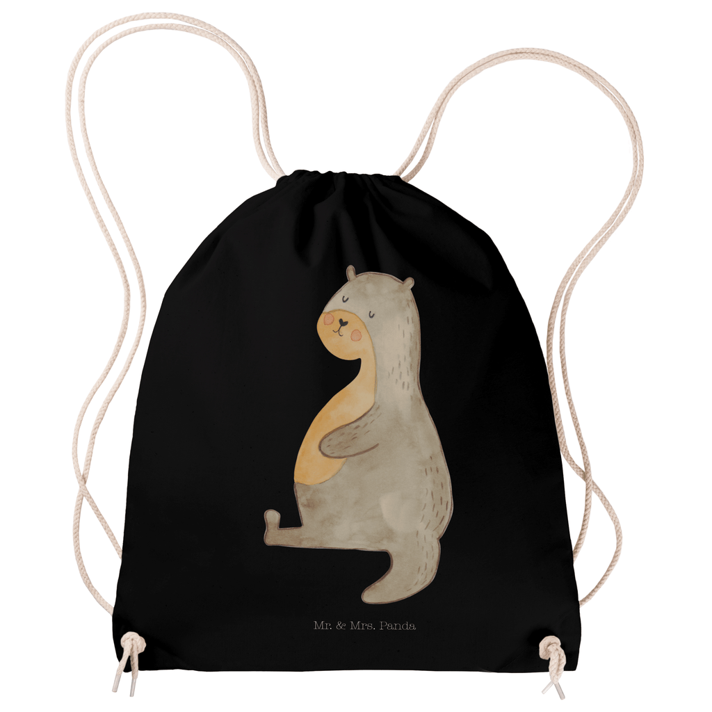 Sportbeutel Otter Bauch Turnbeutel, Beutel, Sporttasche, Tasche, Stoffbeutel, Otter, Fischotter, Seeotter, Otter Seeotter See Otter