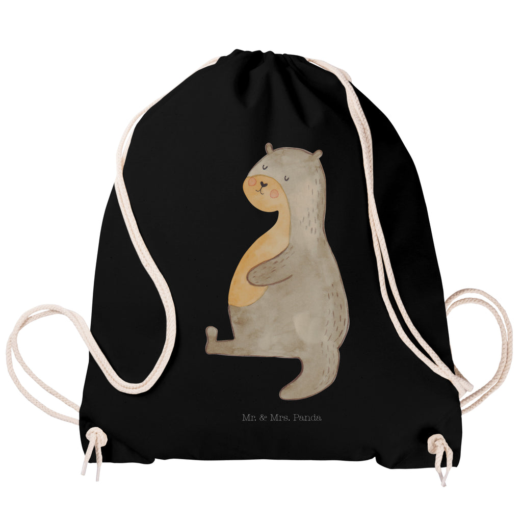 Sportbeutel Otter Bauch Turnbeutel, Beutel, Sporttasche, Tasche, Stoffbeutel, Otter, Fischotter, Seeotter, Otter Seeotter See Otter