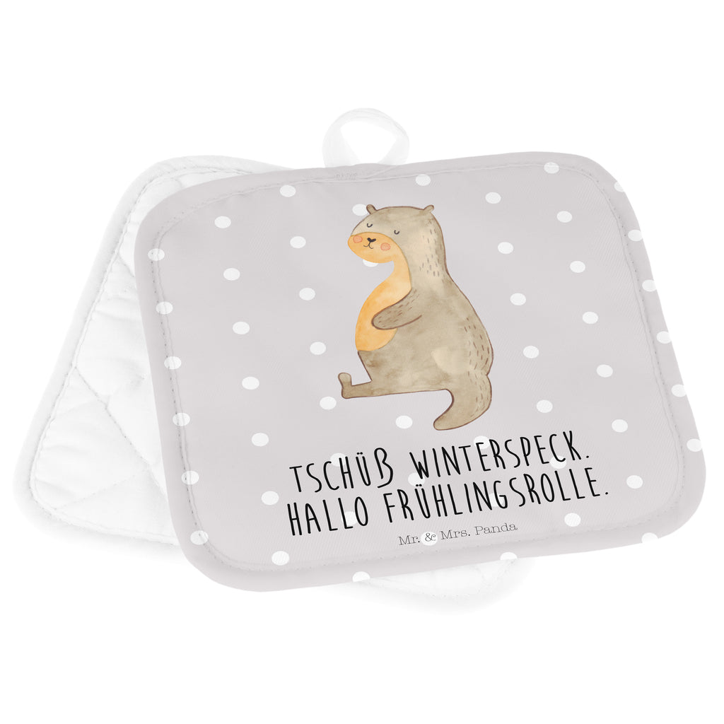 2er Set Topflappen  Otter Bauch Topflappen, Topfuntersetzer, Ofenhandschuh, Topflappen Set, Topflappen lustig, Topflappen mit Spruch, Otter, Fischotter, Seeotter, Otter Seeotter See Otter