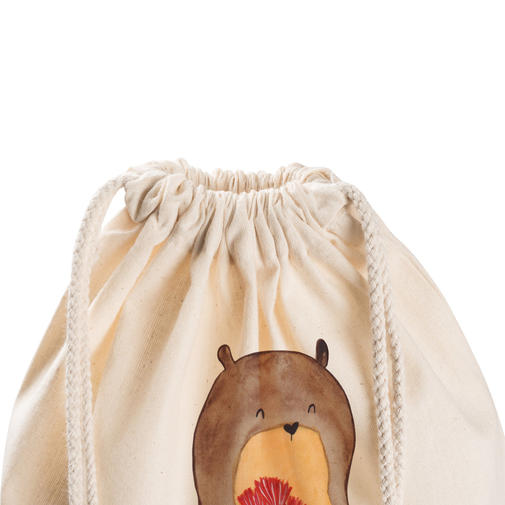 Sportbeutel Otter Blumenstrauß Turnbeutel, Beutel, Sporttasche, Tasche, Stoffbeutel, Otter, Fischotter, Seeotter, Otter Seeotter See Otter