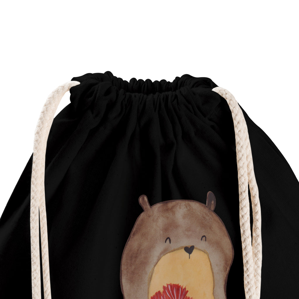 Sportbeutel Otter Blumenstrauß Turnbeutel, Beutel, Sporttasche, Tasche, Stoffbeutel, Otter, Fischotter, Seeotter, Otter Seeotter See Otter