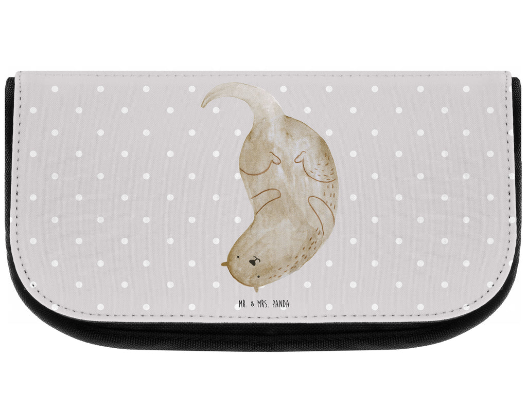Kosmetiktasche Otter kopfüber Kosmetikbeutel, Kulturtasche, Kulturbeutel, Schminktasche, Make-Up Tasche, Otter, Fischotter, Seeotter, Otter Seeotter See Otter