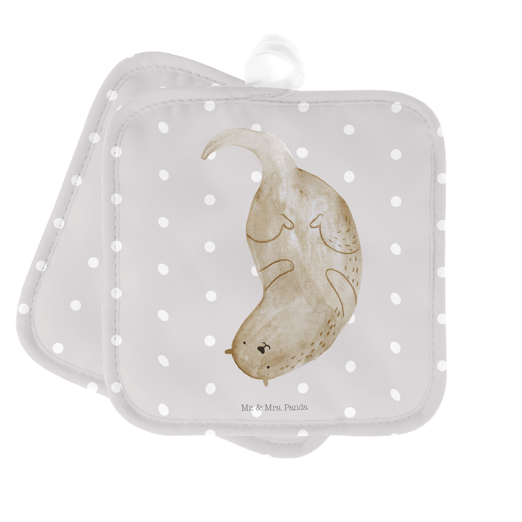 2er Set Topflappen  Otter kopfüber Topflappen, Topfuntersetzer, Ofenhandschuh, Topflappen Set, Topflappen lustig, Topflappen mit Spruch, Otter, Fischotter, Seeotter, Otter Seeotter See Otter