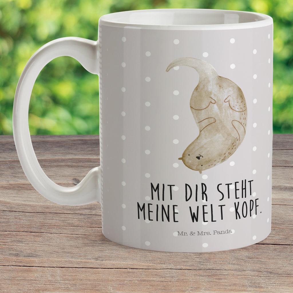 Kindertasse Otter kopfüber Kunststoff Tasse, Kindergarten, Tasse, Trinkbecher, Camping Becher, Kaffeetasse, Kunststoffbecher, Kindergartenbecher, Outdoorgeschirr, Kunststoffgeschirr, Reisebecher, Reisetasse, Kinderbecher, Otter, Fischotter, Seeotter, Otter Seeotter See Otter