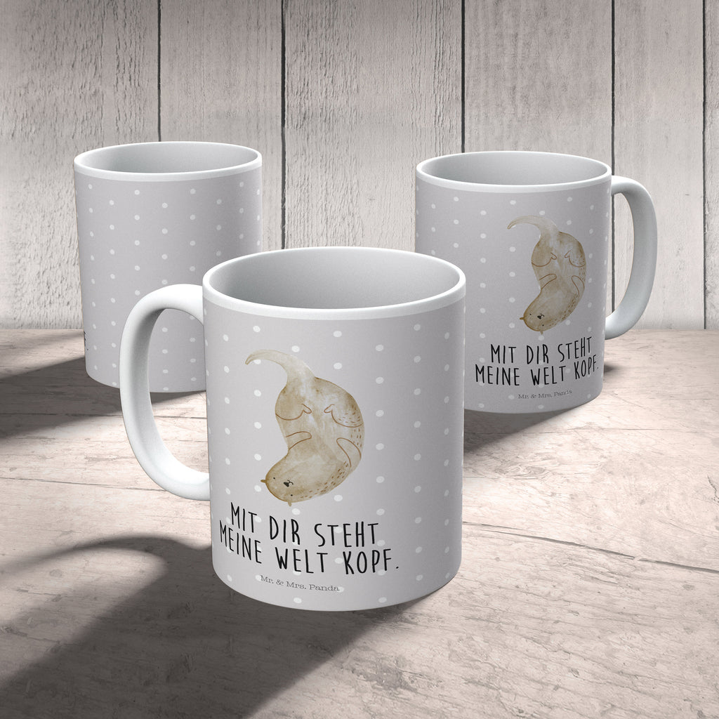 Kindertasse Otter kopfüber Kunststoff Tasse, Kindergarten, Tasse, Trinkbecher, Camping Becher, Kaffeetasse, Kunststoffbecher, Kindergartenbecher, Outdoorgeschirr, Kunststoffgeschirr, Reisebecher, Reisetasse, Kinderbecher, Otter, Fischotter, Seeotter, Otter Seeotter See Otter