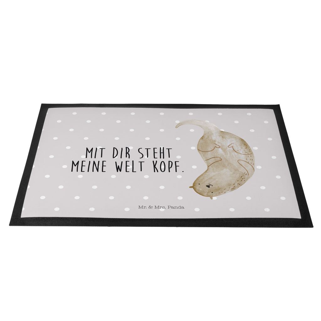 Fußmatte Otter kopfüber Otter Seeotter See Otter Türvorleger, Schmutzmatte, Fußabtreter, Matte, Schmutzfänger, Fußabstreifer, Schmutzfangmatte, Türmatte, Motivfußmatte,  Haustürmatte, Vorleger  Otter,  Fischotter,  Seeotter