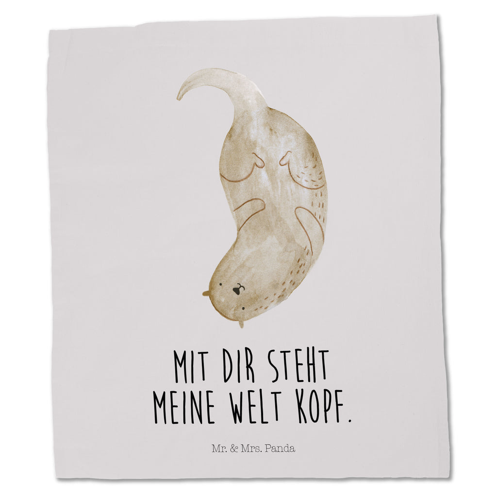 Tragetasche Otter kopfüber Beuteltasche, Beutel, Einkaufstasche, Jutebeutel, Stoffbeutel, Otter, Fischotter, Seeotter, Otter Seeotter See Otter