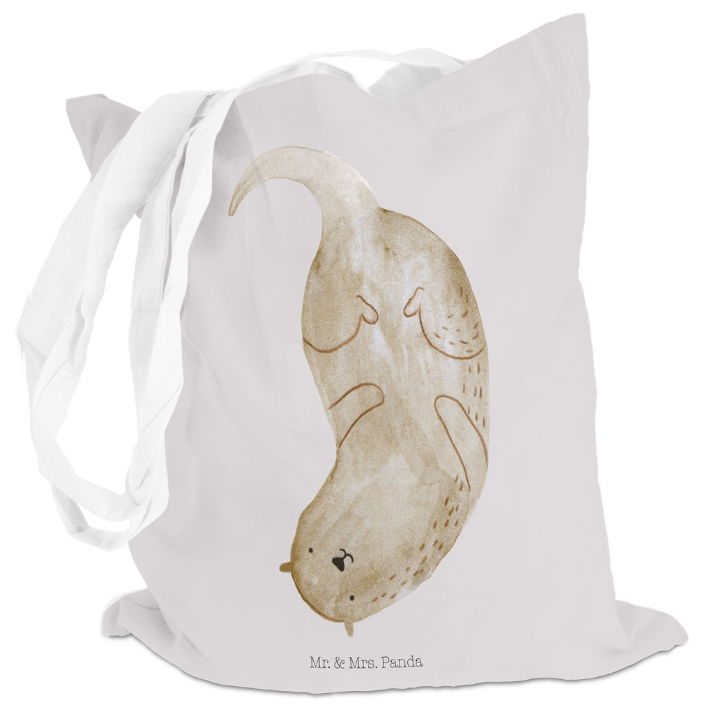 Tragetasche Otter kopfüber Beuteltasche, Beutel, Einkaufstasche, Jutebeutel, Stoffbeutel, Otter, Fischotter, Seeotter, Otter Seeotter See Otter