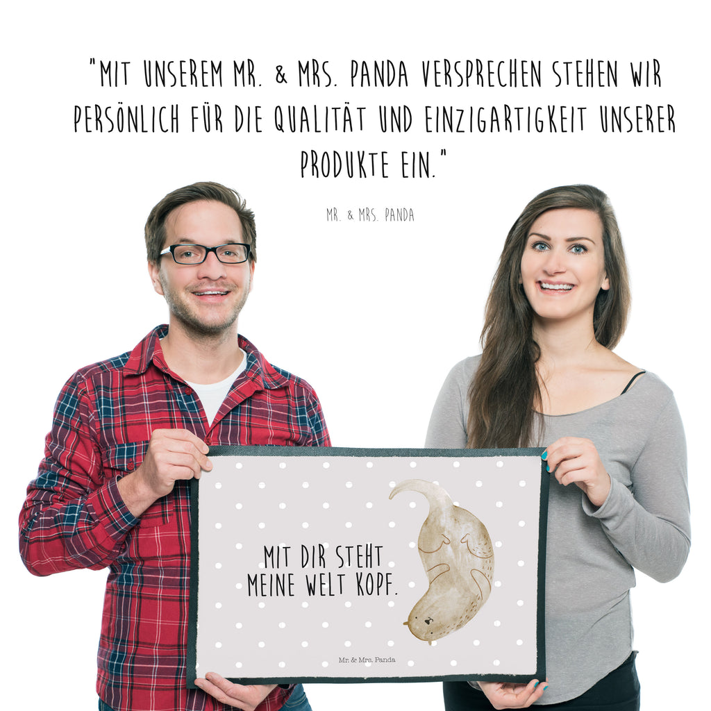 Fußmatte Otter kopfüber Otter Seeotter See Otter Türvorleger, Schmutzmatte, Fußabtreter, Matte, Schmutzfänger, Fußabstreifer, Schmutzfangmatte, Türmatte, Motivfußmatte,  Haustürmatte, Vorleger  Otter,  Fischotter,  Seeotter