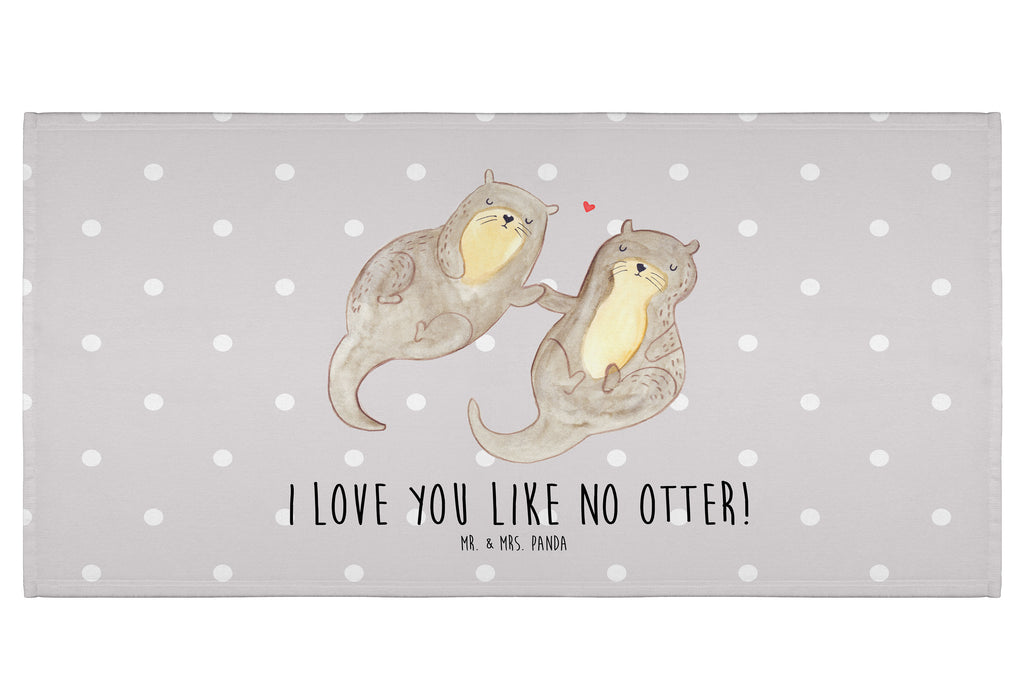 50 x 100 Handtuch Otter händchenhaltend Handtuch, Badehandtuch, Badezimmer, Handtücher, groß, Kinder, Baby, Otter, Fischotter, Seeotter, Otter Seeotter See Otter