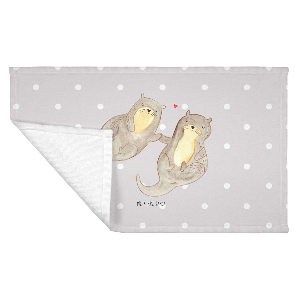 50 x 100 Handtuch Otter händchenhaltend Handtuch, Badehandtuch, Badezimmer, Handtücher, groß, Kinder, Baby, Otter, Fischotter, Seeotter, Otter Seeotter See Otter