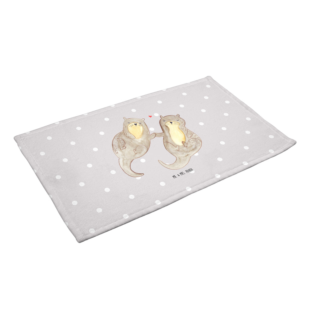 50 x 100 Handtuch Otter händchenhaltend Handtuch, Badehandtuch, Badezimmer, Handtücher, groß, Kinder, Baby, Otter, Fischotter, Seeotter, Otter Seeotter See Otter