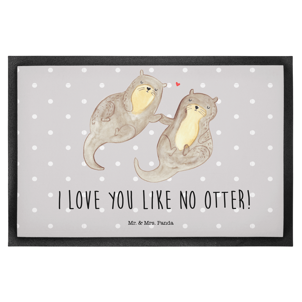 Fußmatte Otter händchenhaltend Otter Seeotter See Otter Türvorleger, Schmutzmatte, Fußabtreter, Matte, Schmutzfänger, Fußabstreifer, Schmutzfangmatte, Türmatte, Motivfußmatte,  Haustürmatte, Vorleger  Otter,  Fischotter,  Seeotter