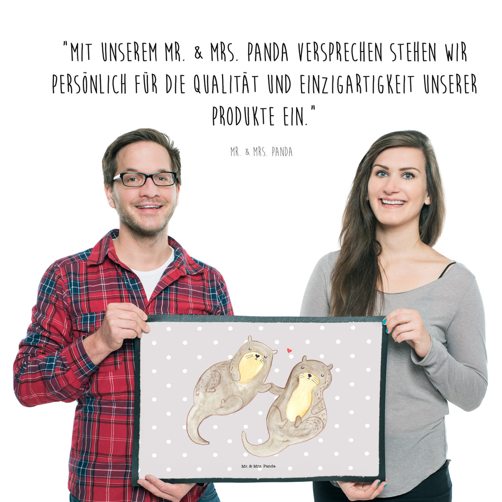 Fußmatte Otter händchenhaltend Otter Seeotter See Otter Türvorleger, Schmutzmatte, Fußabtreter, Matte, Schmutzfänger, Fußabstreifer, Schmutzfangmatte, Türmatte, Motivfußmatte,  Haustürmatte, Vorleger  Otter,  Fischotter,  Seeotter