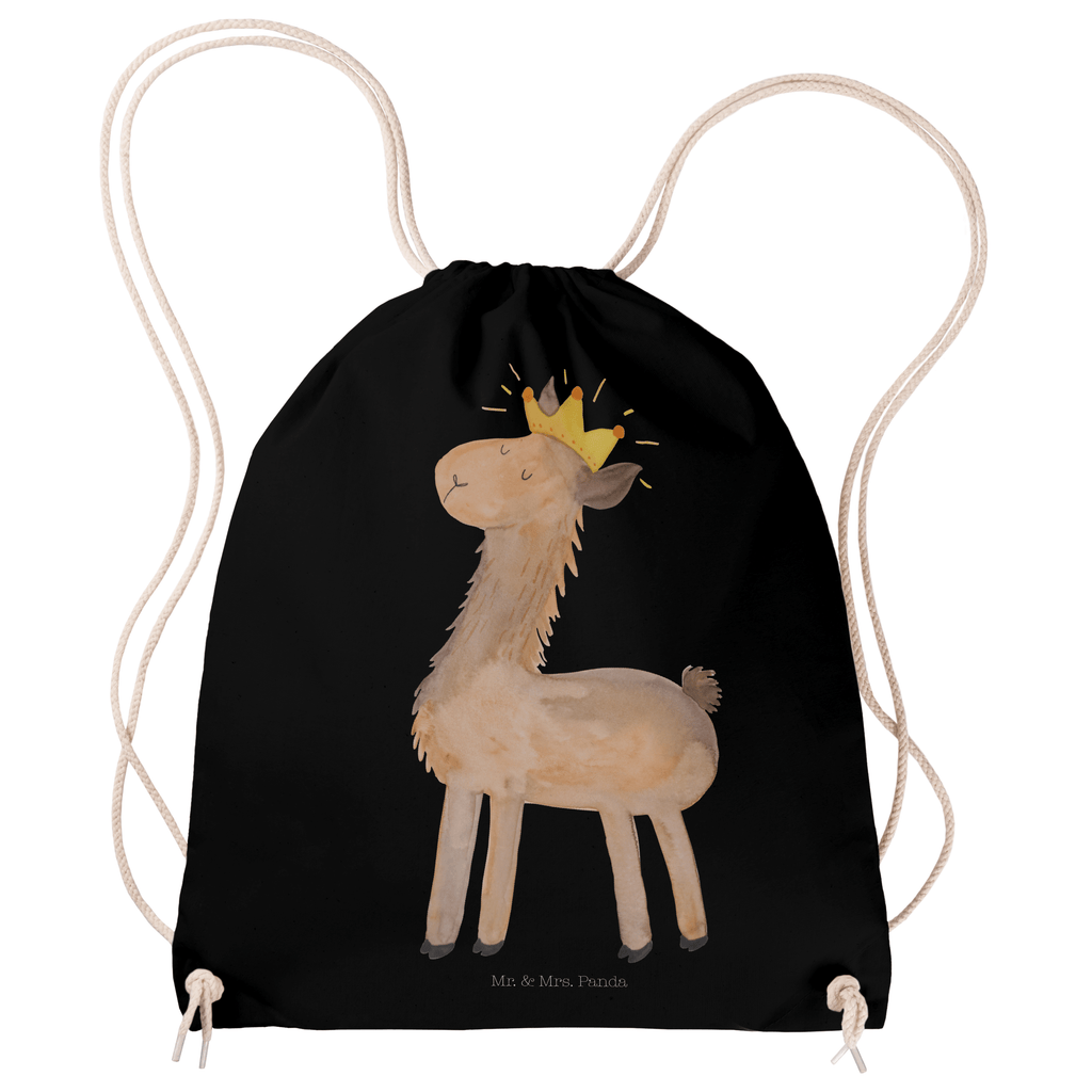 Sportbeutel Lama König Turnbeutel, Beutel, Sporttasche, Tasche, Stoffbeutel, Lama, Alpaka, Lamas, König, Königin, Freundin, Mama, Papa, Büro Kollege, Kollegin, Chef, Vorgesetzter, Abi, Abitur