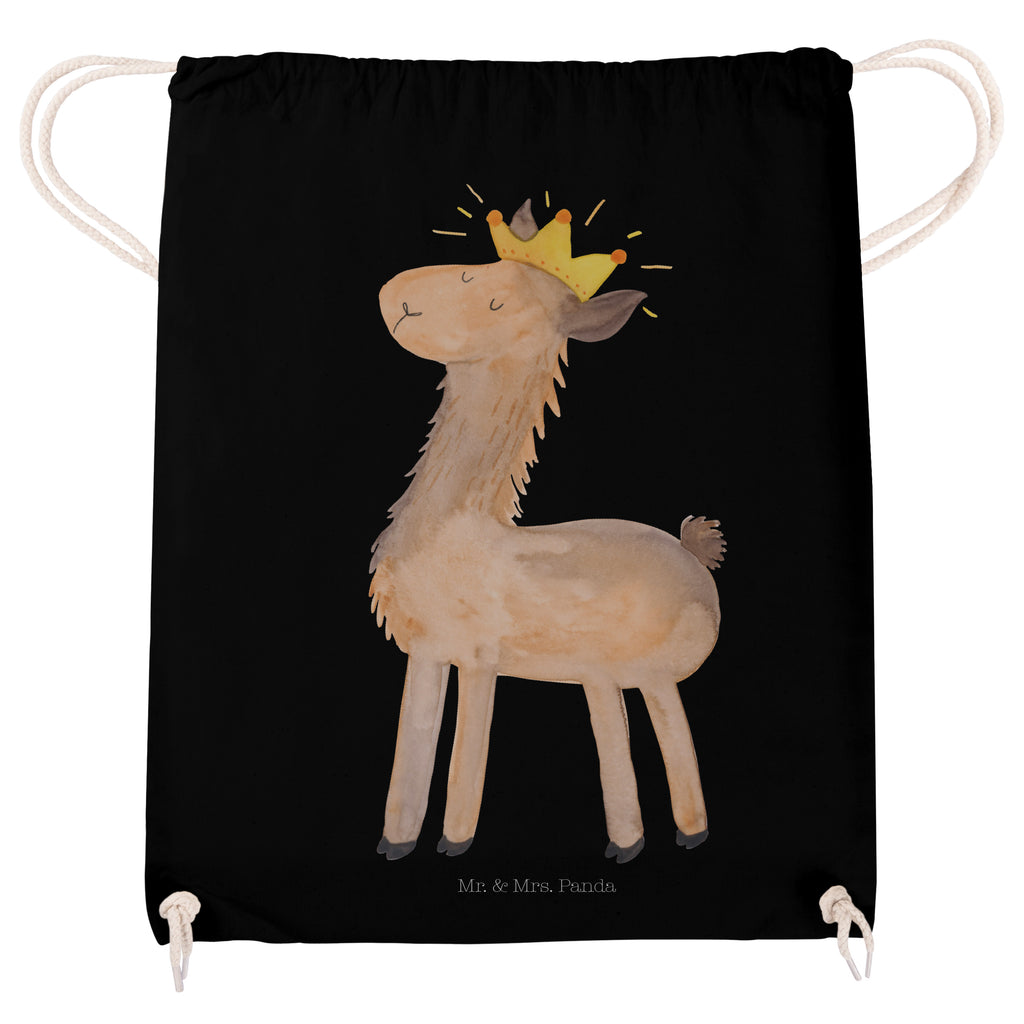 Sportbeutel Lama König Turnbeutel, Beutel, Sporttasche, Tasche, Stoffbeutel, Lama, Alpaka, Lamas, König, Königin, Freundin, Mama, Papa, Büro Kollege, Kollegin, Chef, Vorgesetzter, Abi, Abitur