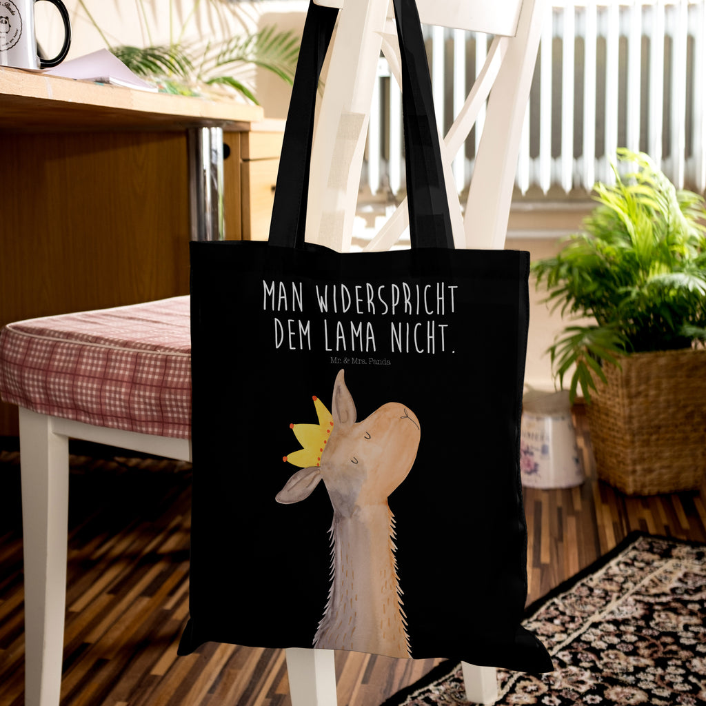 Tragetasche Lamakopf König Beuteltasche, Beutel, Einkaufstasche, Jutebeutel, Stoffbeutel, Lama, Alpaka, Lamas, König, Königin, Freundin, Mama, Papa, Büro Kollege, Kollegin, Chef, Vorgesetzter, Abi, Abitur
