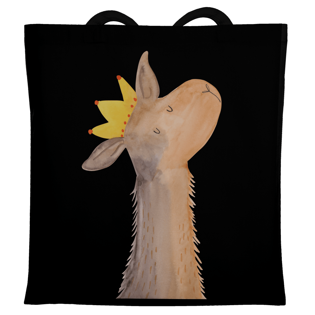 Tragetasche Lamakopf König Beuteltasche, Beutel, Einkaufstasche, Jutebeutel, Stoffbeutel, Lama, Alpaka, Lamas, König, Königin, Freundin, Mama, Papa, Büro Kollege, Kollegin, Chef, Vorgesetzter, Abi, Abitur