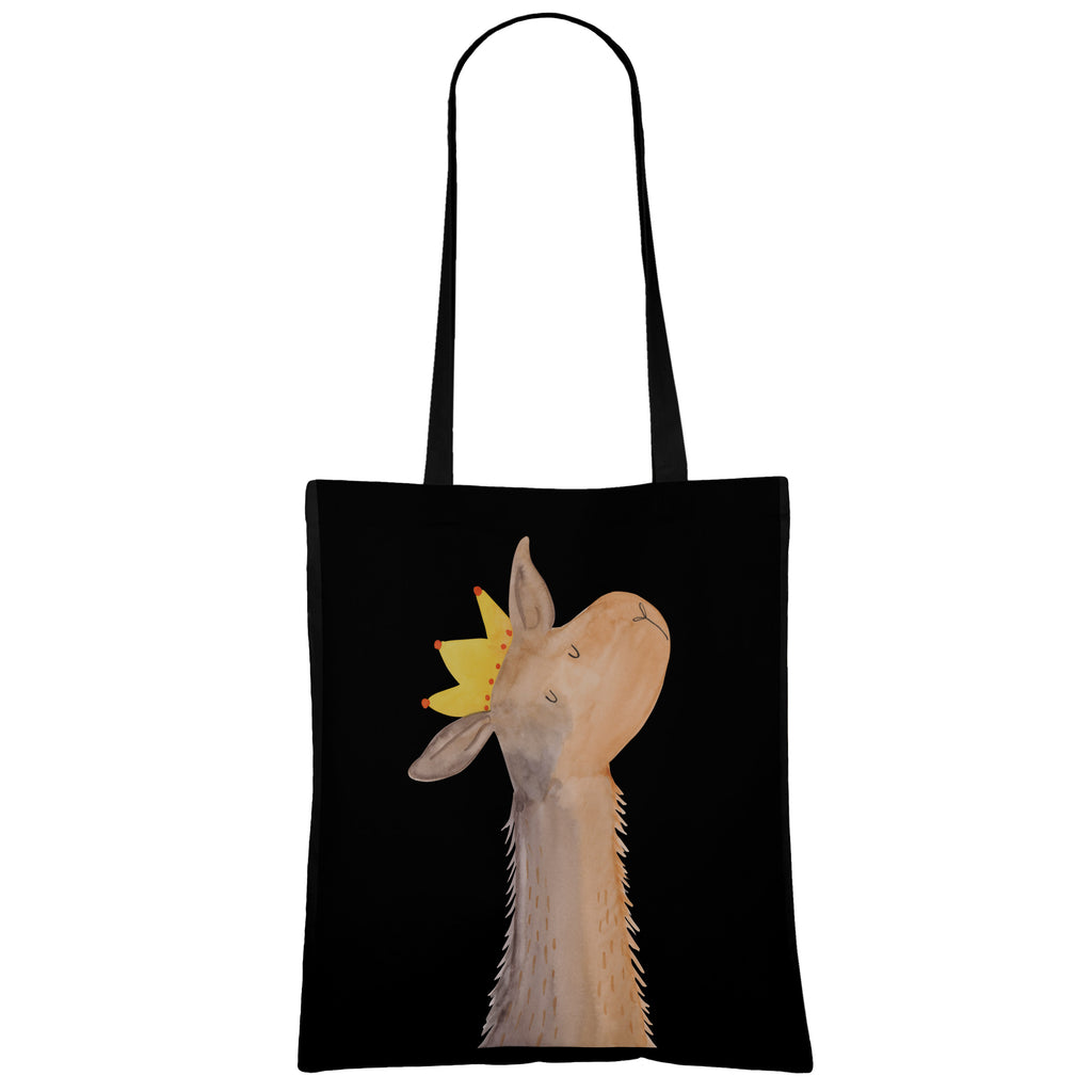 Tragetasche Lamakopf König Beuteltasche, Beutel, Einkaufstasche, Jutebeutel, Stoffbeutel, Lama, Alpaka, Lamas, König, Königin, Freundin, Mama, Papa, Büro Kollege, Kollegin, Chef, Vorgesetzter, Abi, Abitur