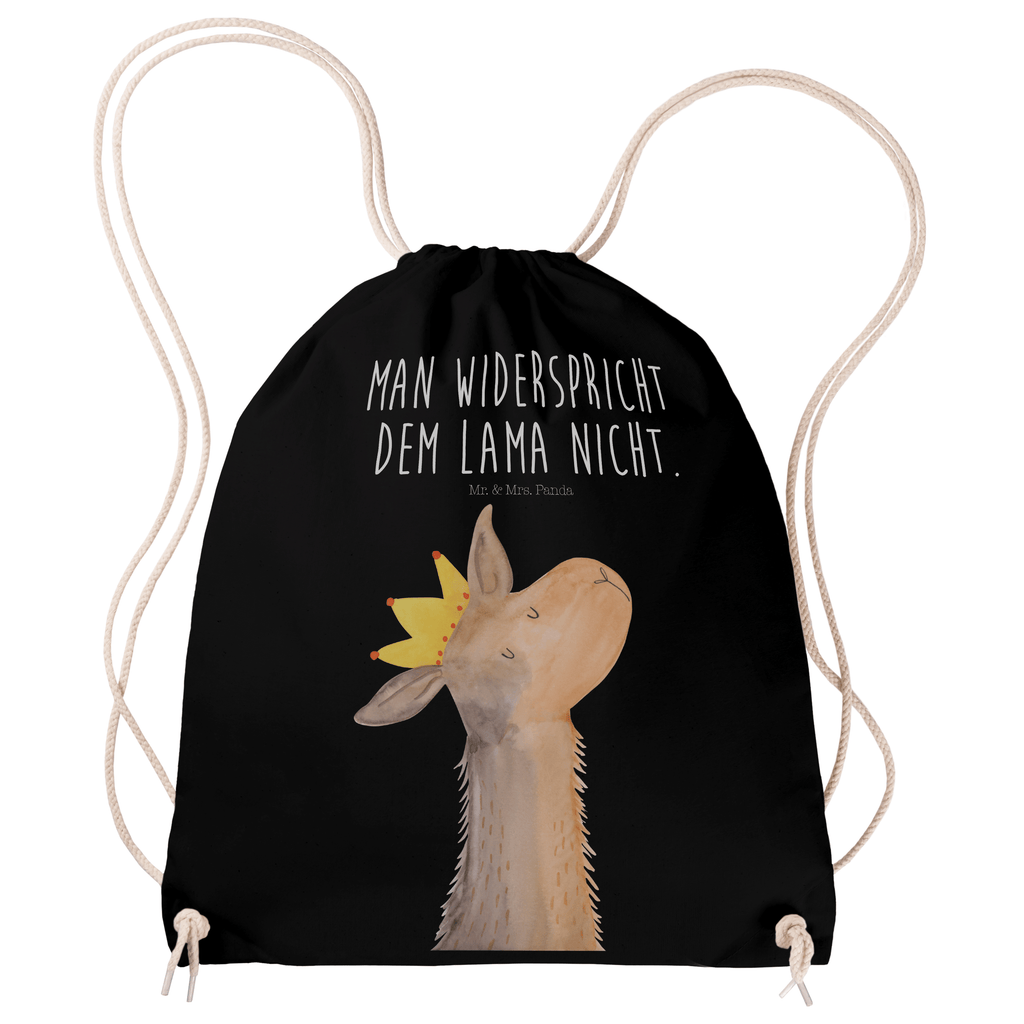 Sportbeutel Lamakopf König Turnbeutel, Beutel, Sporttasche, Tasche, Stoffbeutel, Lama, Alpaka, Lamas, König, Königin, Freundin, Mama, Papa, Büro Kollege, Kollegin, Chef, Vorgesetzter, Abi, Abitur