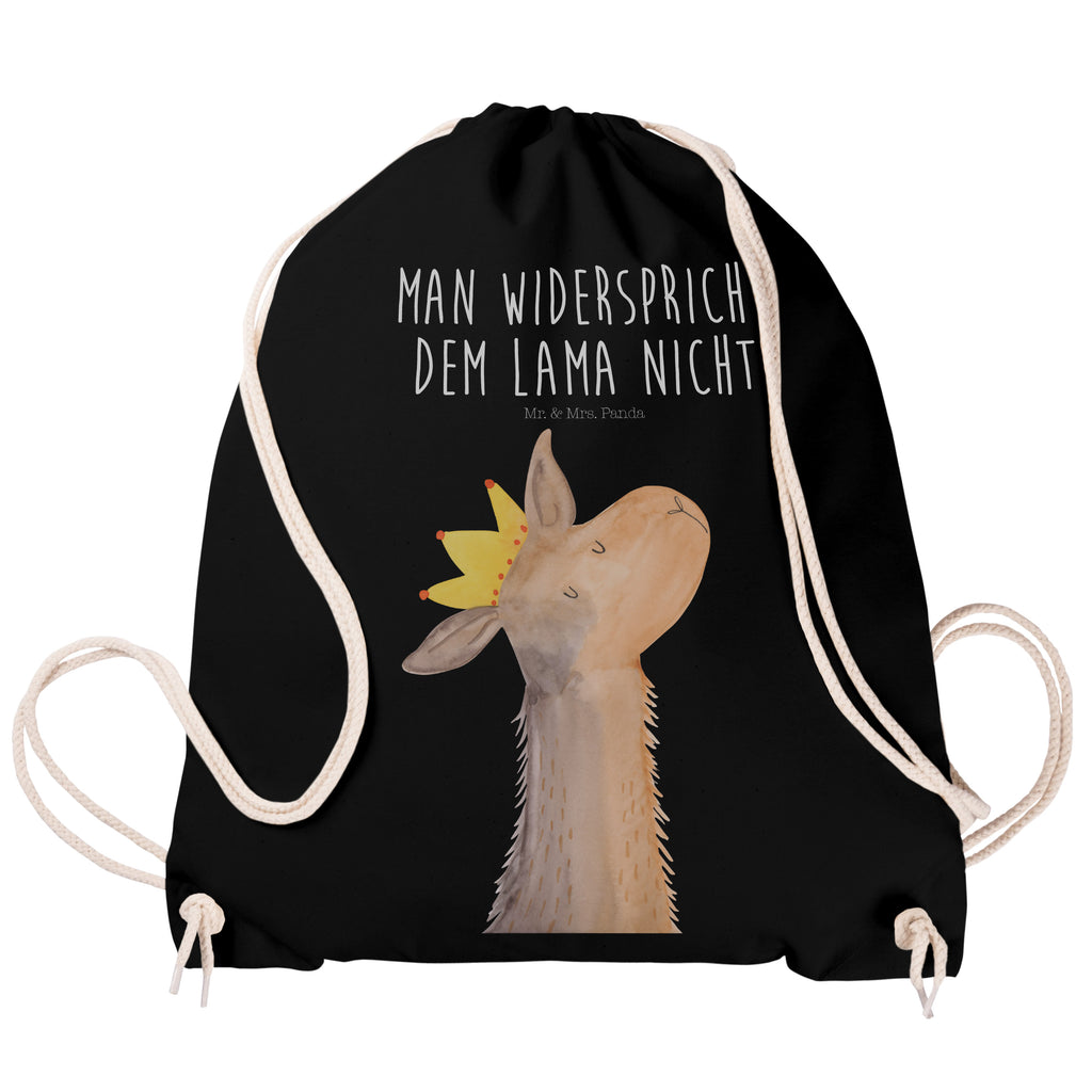 Sportbeutel Lamakopf König Turnbeutel, Beutel, Sporttasche, Tasche, Stoffbeutel, Lama, Alpaka, Lamas, König, Königin, Freundin, Mama, Papa, Büro Kollege, Kollegin, Chef, Vorgesetzter, Abi, Abitur