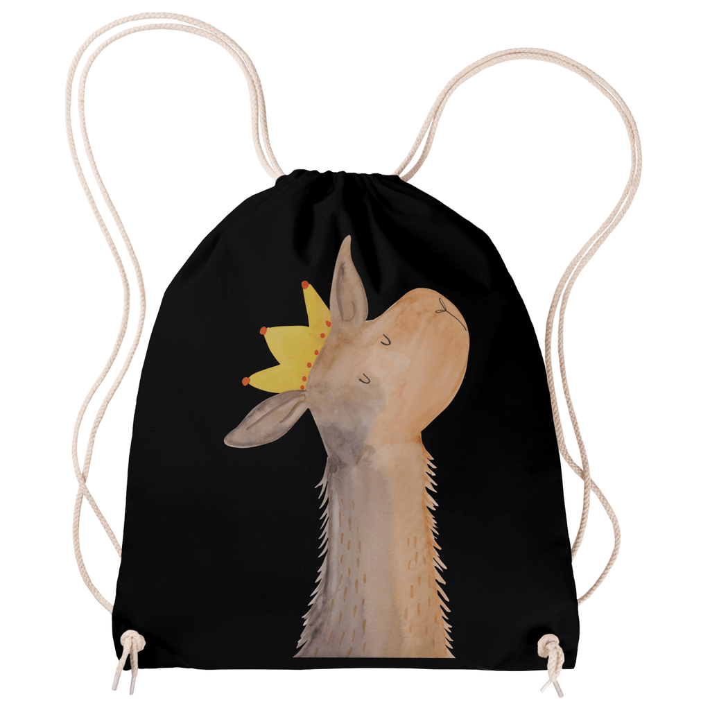 Sportbeutel Lamakopf König Turnbeutel, Beutel, Sporttasche, Tasche, Stoffbeutel, Lama, Alpaka, Lamas, König, Königin, Freundin, Mama, Papa, Büro Kollege, Kollegin, Chef, Vorgesetzter, Abi, Abitur
