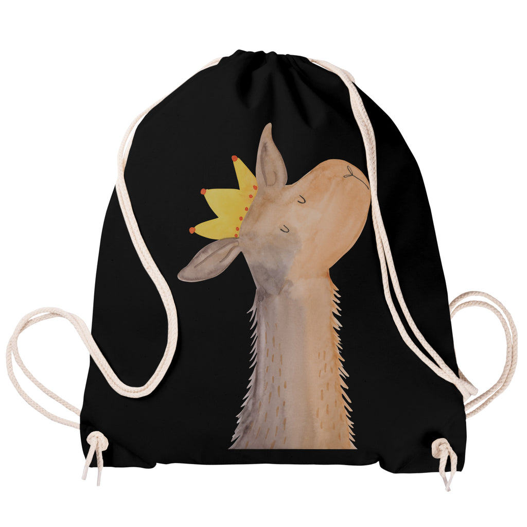 Sportbeutel Lamakopf König Turnbeutel, Beutel, Sporttasche, Tasche, Stoffbeutel, Lama, Alpaka, Lamas, König, Königin, Freundin, Mama, Papa, Büro Kollege, Kollegin, Chef, Vorgesetzter, Abi, Abitur