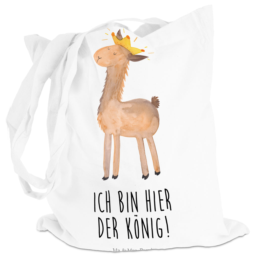 Tragetasche Lama König Beuteltasche, Beutel, Einkaufstasche, Jutebeutel, Stoffbeutel, Lama, Alpaka, Lamas, König, Königin, Freundin, Mama, Papa, Büro Kollege, Kollegin, Chef, Vorgesetzter, Abi, Abitur
