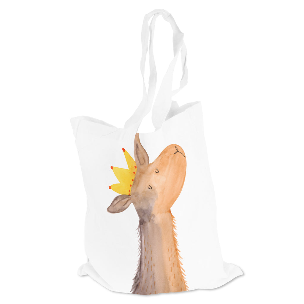 Tragetasche Lamakopf König Beuteltasche, Beutel, Einkaufstasche, Jutebeutel, Stoffbeutel, Lama, Alpaka, Lamas, König, Königin, Freundin, Mama, Papa, Büro Kollege, Kollegin, Chef, Vorgesetzter, Abi, Abitur
