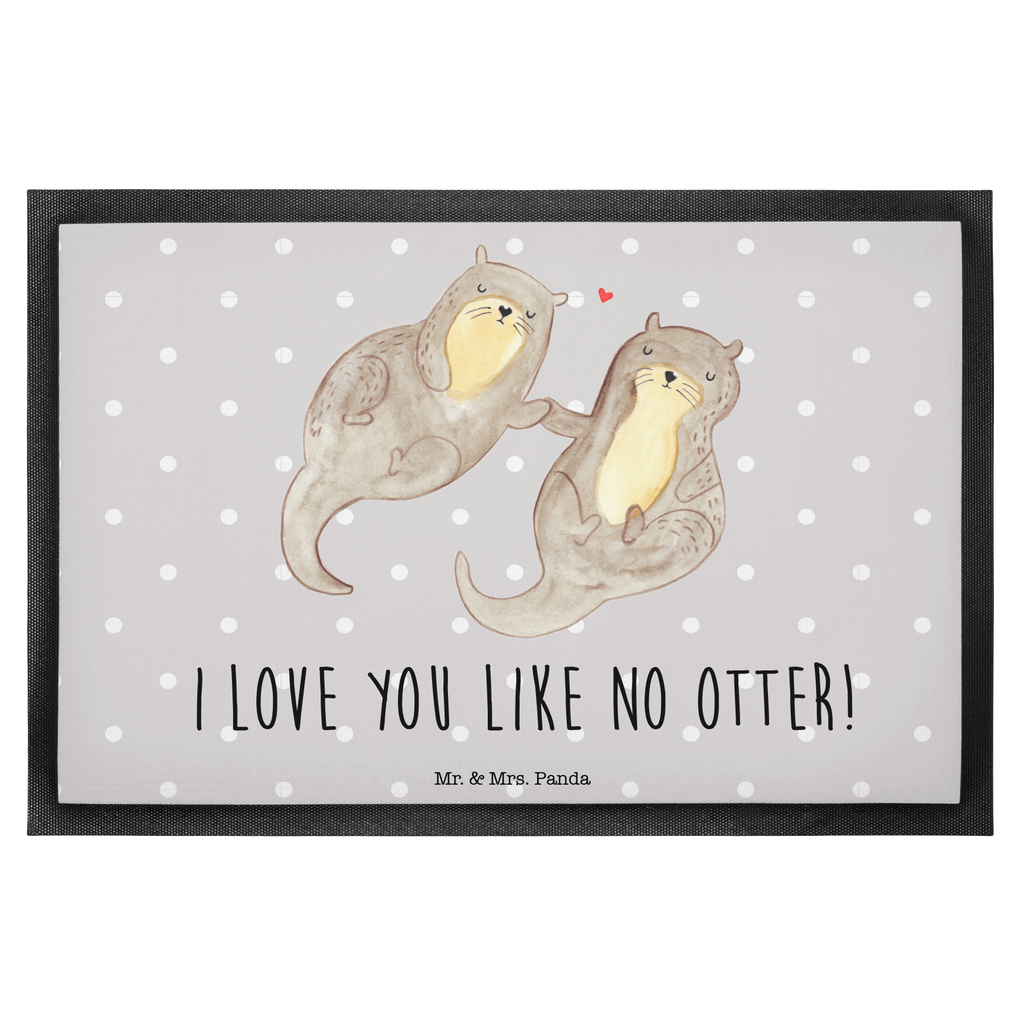 Fußmatte Otter händchenhaltend Otter Seeotter See Otter Türvorleger, Schmutzmatte, Fußabtreter, Matte, Schmutzfänger, Fußabstreifer, Schmutzfangmatte, Türmatte, Motivfußmatte,  Haustürmatte, Vorleger  Otter,  Fischotter,  Seeotter