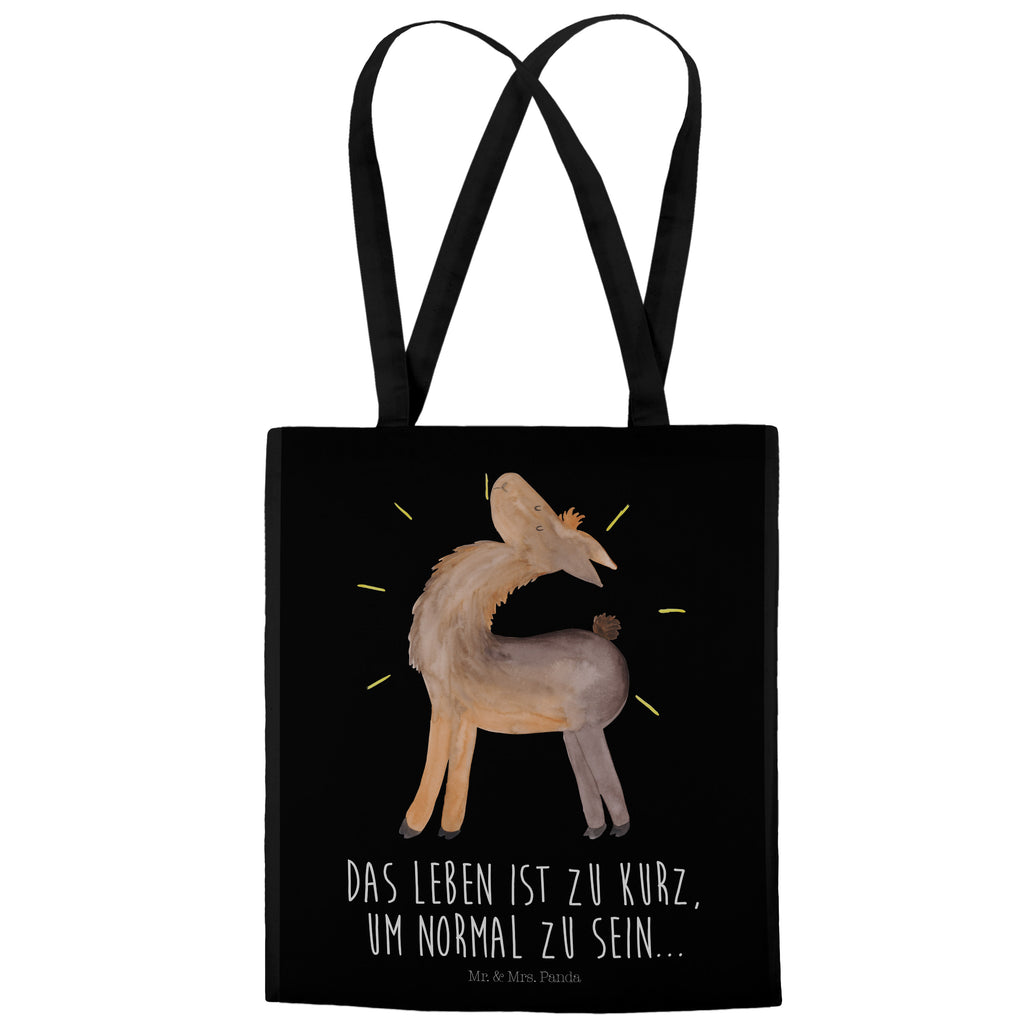 Tragetasche Lama stolz Beuteltasche, Beutel, Einkaufstasche, Jutebeutel, Stoffbeutel, Lama, Alpaka, Lamas, Außenseiter, Anders, Neustart, stolz, Hippie, Freundin, Freundinnen, beste Freundin, Kumpel, Familie, Family