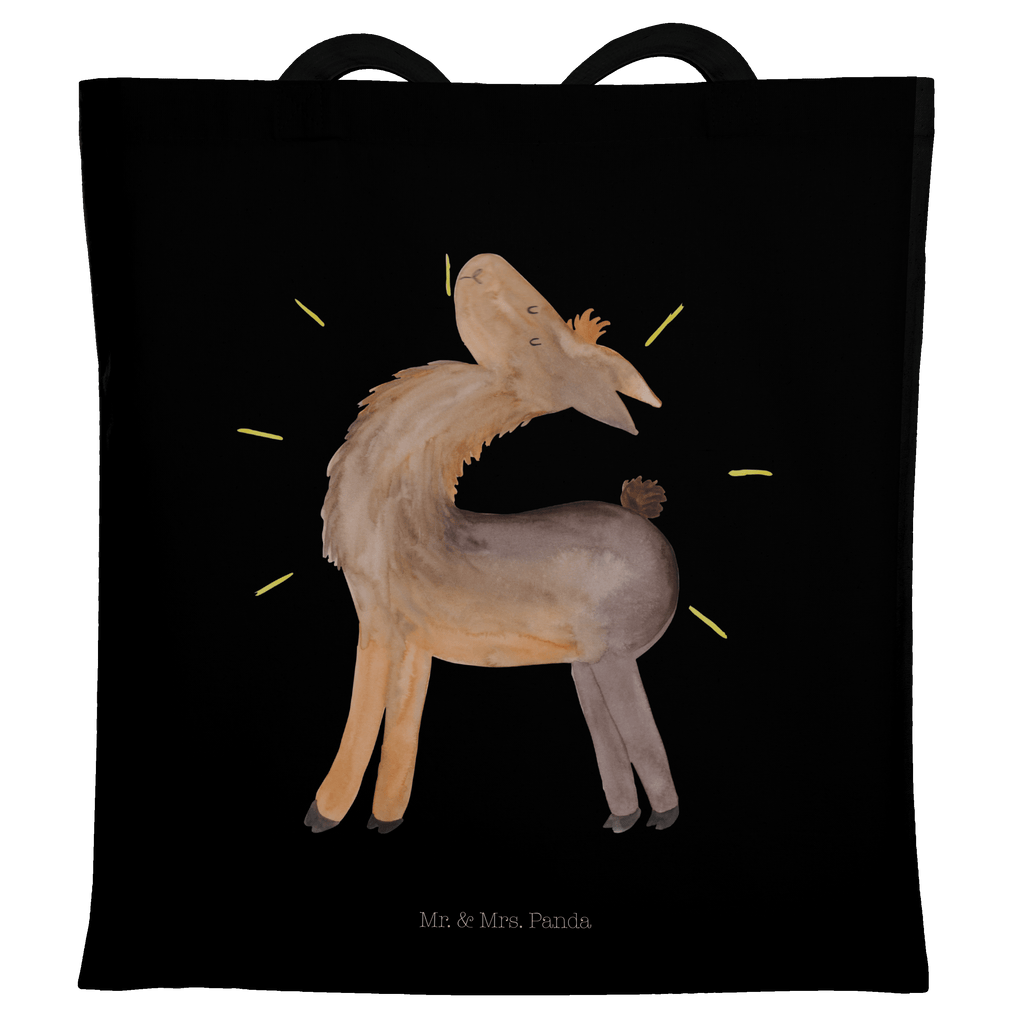 Tragetasche Lama stolz Beuteltasche, Beutel, Einkaufstasche, Jutebeutel, Stoffbeutel, Lama, Alpaka, Lamas, Außenseiter, Anders, Neustart, stolz, Hippie, Freundin, Freundinnen, beste Freundin, Kumpel, Familie, Family