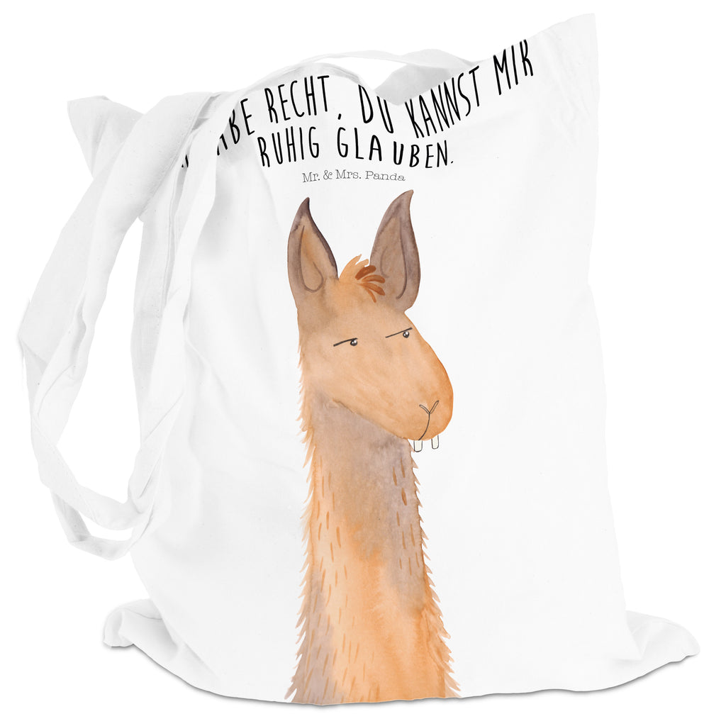 Tragetasche Lamakopf genervt Beuteltasche, Beutel, Einkaufstasche, Jutebeutel, Stoffbeutel, Lama, Alpaka, Lamas, Recht haben, genervt sein, Freundin, beste Freundin, Partnerin, Büro, Büroalltag, Chef, Chefin, Azubi