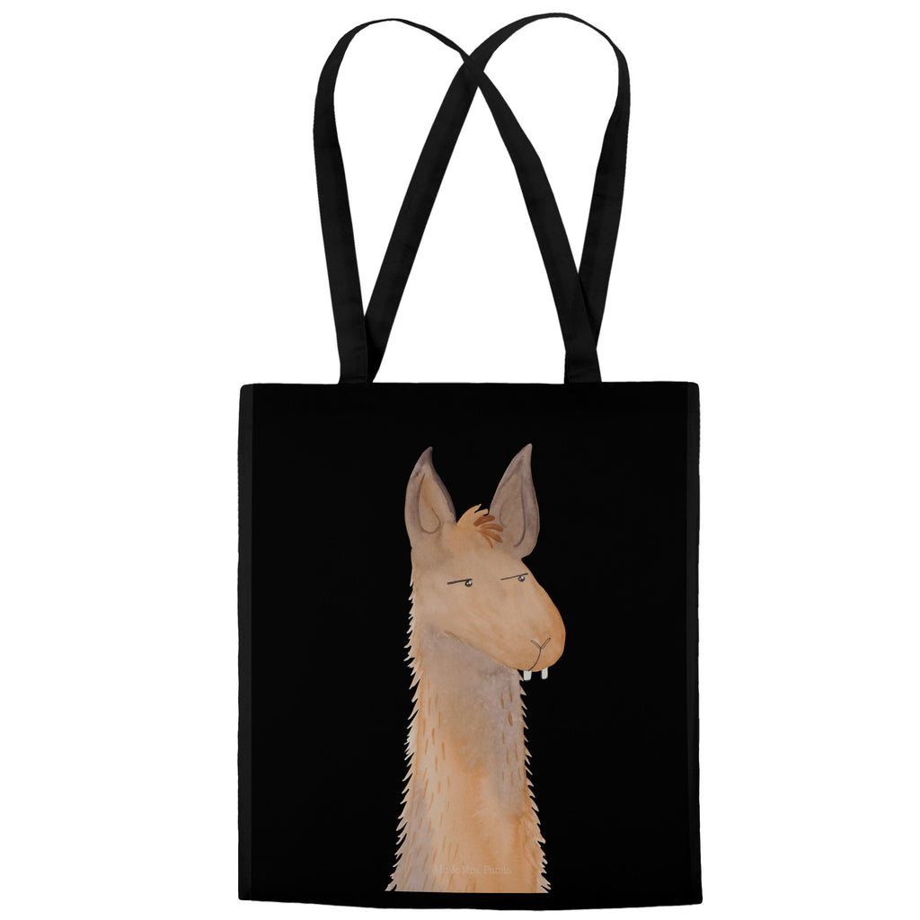 Tragetasche Lamakopf genervt Beuteltasche, Beutel, Einkaufstasche, Jutebeutel, Stoffbeutel, Lama, Alpaka, Lamas, Recht haben, genervt sein, Freundin, beste Freundin, Partnerin, Büro, Büroalltag, Chef, Chefin, Azubi