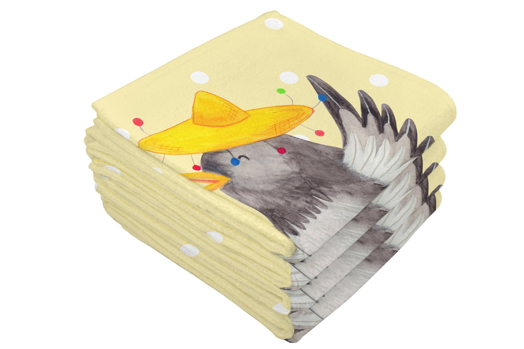 50 x 100 Handtuch Rabe mit Sombrero Handtuch, Badehandtuch, Badezimmer, Handtücher, groß, Kinder, Baby, Tiermotive, Gute Laune, lustige Sprüche, Tiere, Rabe, Vogel, Vögel, Spruch positiv, fröhlich sein, glücklich sein, Glück Spruch, froh, Elster, Motivation