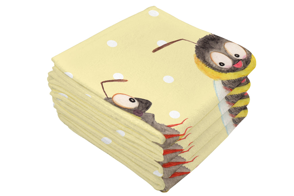 50 x 100 Handtuch Hummeln mit Kleeblatt Handtuch, Badehandtuch, Badezimmer, Handtücher, groß, Kinder, Baby, Tiermotive, Gute Laune, lustige Sprüche, Tiere, Hummel, Biene, Spruch positiv, Biene Deko, Spruch schön, glücklich sein, glücklich werden, Spruch fröhlich