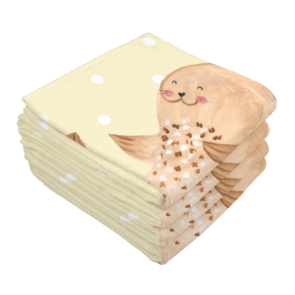 Gäste Handtuch Robbe liegend Gästetuch, Reisehandtuch, Sport Handtuch, Frottier, Kinder Handtuch, Tiermotive, Gute Laune, lustige Sprüche, Tiere, Robbe, Robben, Seehund, Strand, Meerestier, Ostsee, Nordsee, Lachen, Freude