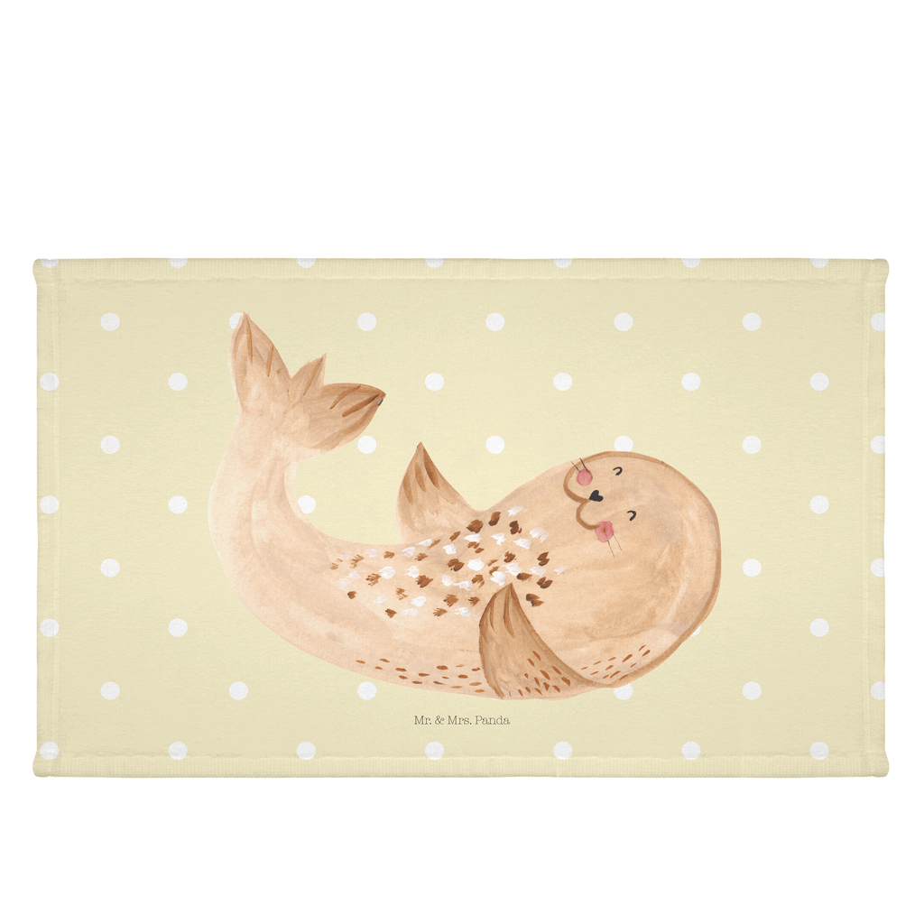 Gäste Handtuch Robbe liegend Gästetuch, Reisehandtuch, Sport Handtuch, Frottier, Kinder Handtuch, Tiermotive, Gute Laune, lustige Sprüche, Tiere, Robbe, Robben, Seehund, Strand, Meerestier, Ostsee, Nordsee, Lachen, Freude