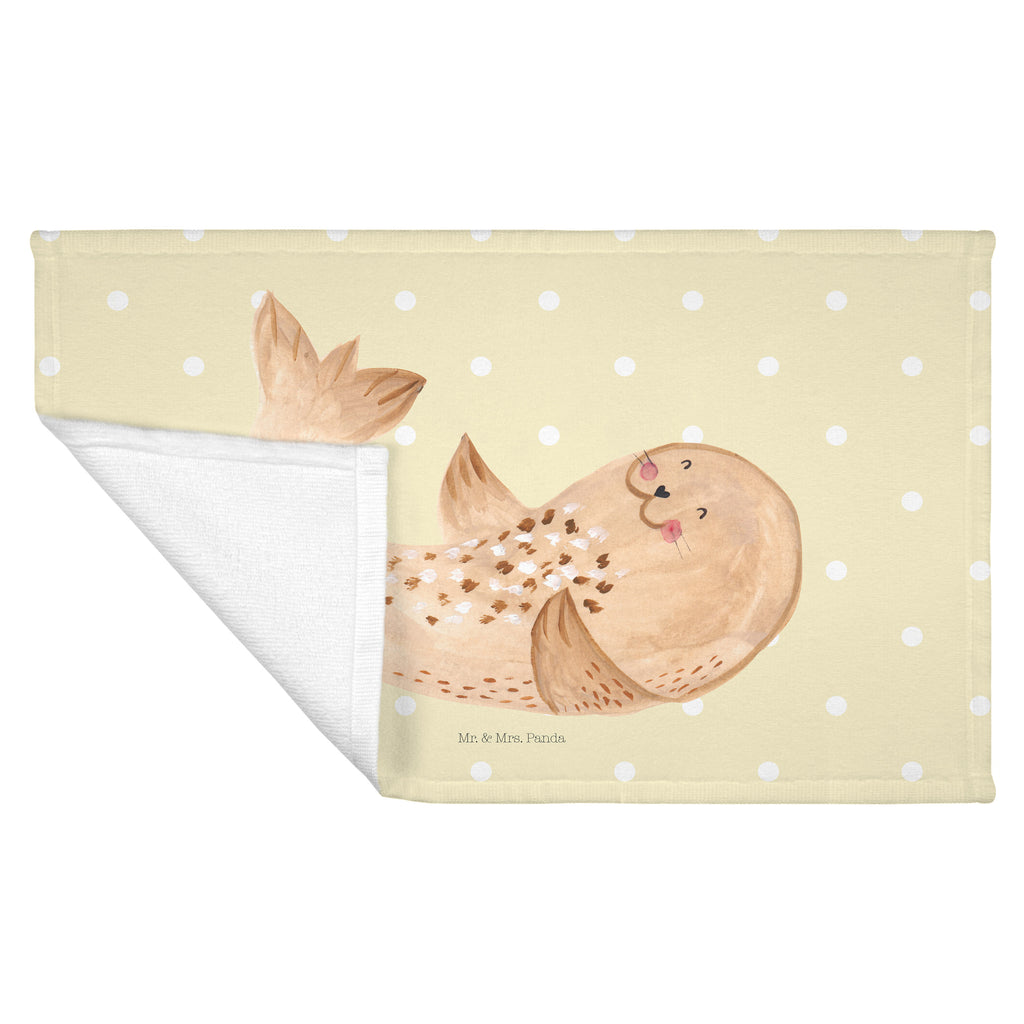 Gäste Handtuch Robbe liegend Gästetuch, Reisehandtuch, Sport Handtuch, Frottier, Kinder Handtuch, Tiermotive, Gute Laune, lustige Sprüche, Tiere, Robbe, Robben, Seehund, Strand, Meerestier, Ostsee, Nordsee, Lachen, Freude