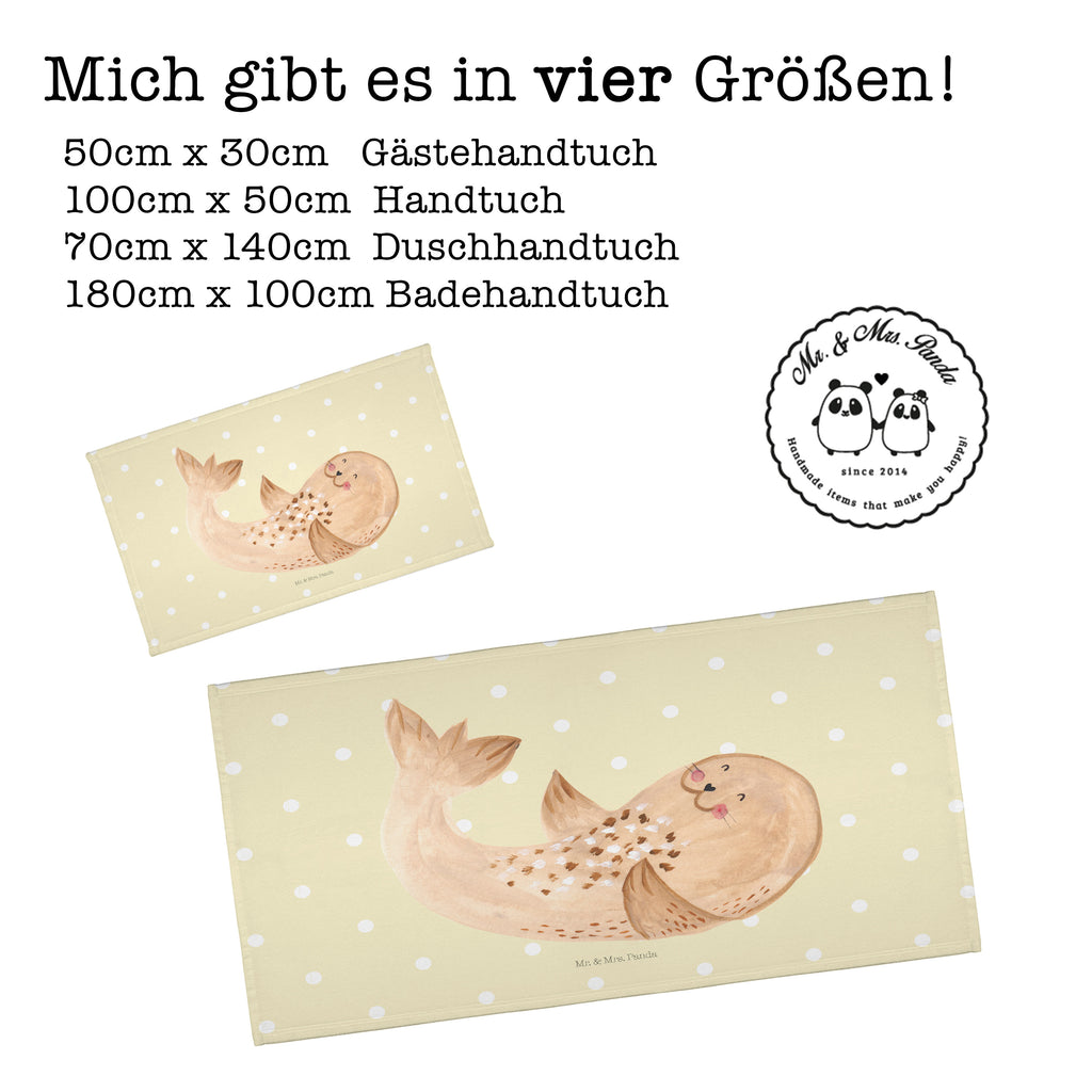 Gäste Handtuch Robbe liegend Gästetuch, Reisehandtuch, Sport Handtuch, Frottier, Kinder Handtuch, Tiermotive, Gute Laune, lustige Sprüche, Tiere, Robbe, Robben, Seehund, Strand, Meerestier, Ostsee, Nordsee, Lachen, Freude
