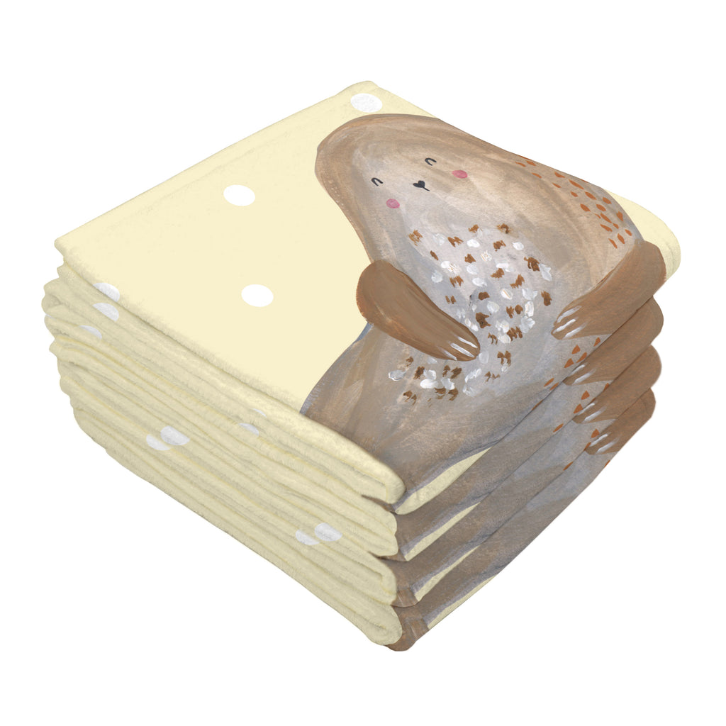 Gäste Handtuch Robbe lachend Gästetuch, Reisehandtuch, Sport Handtuch, Frottier, Kinder Handtuch, Tiermotive, Gute Laune, lustige Sprüche, Tiere, Robbe, Robben, Seehund, Strand, Meerestier, Ostsee, Nordsee