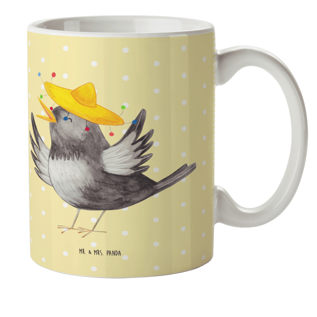 Kindertasse Rabe mit Sombrero Kunststoff Tasse, Kindergarten, Tasse, Trinkbecher, Camping Becher, Kaffeetasse, Kunststoffbecher, Kindergartenbecher, Outdoorgeschirr, Kunststoffgeschirr, Reisebecher, Reisetasse, Kinderbecher, Tiermotive, Gute Laune, lustige Sprüche, Tiere, Rabe, Vogel, Vögel, Spruch positiv, fröhlich sein, glücklich sein, Glück Spruch, froh, Elster, Motivation
