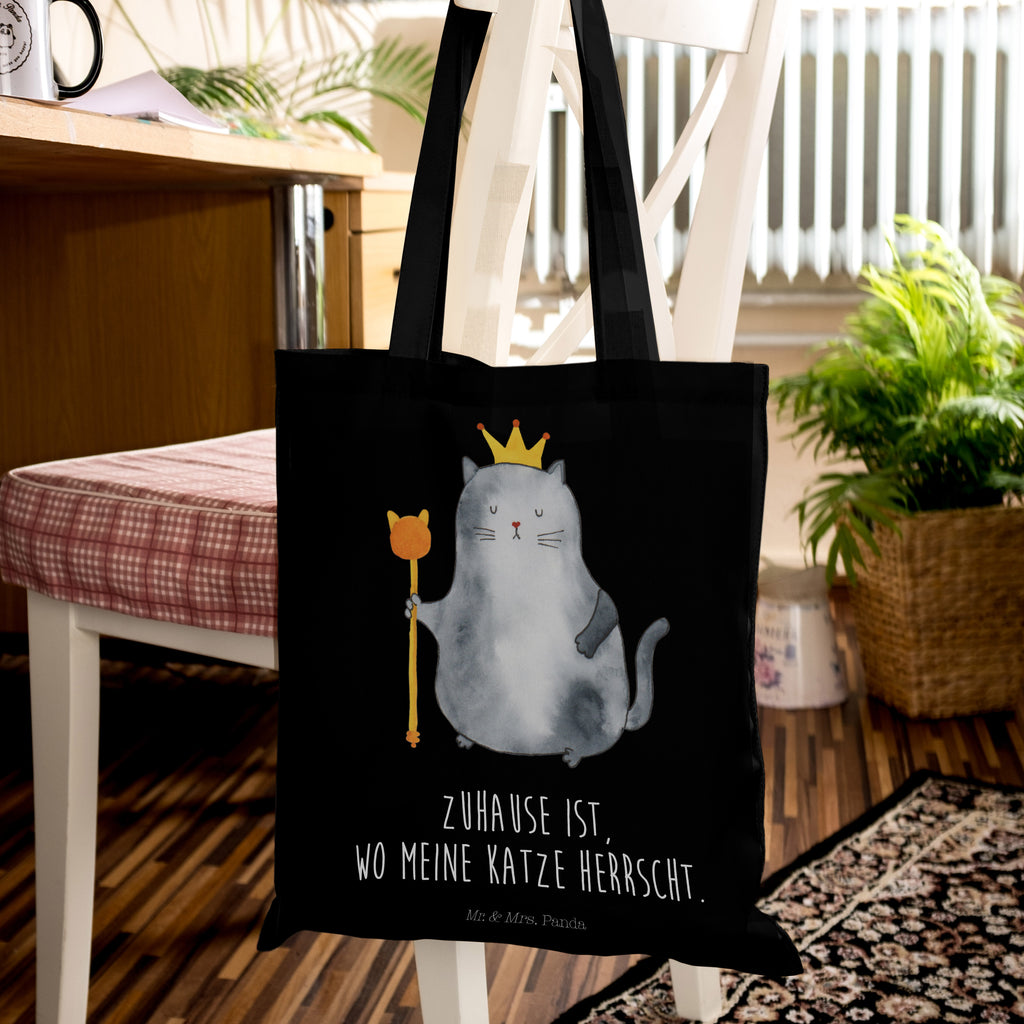 Tragetasche Katzen Koenig Beuteltasche, Beutel, Einkaufstasche, Jutebeutel, Stoffbeutel, Katze, Katzenmotiv, Katzenfan, Katzendeko, Katzenfreund, Katzenliebhaber, Katzenprodukte, Katzenartikel, Katzenaccessoires, Katzensouvenirs, Katzenliebhaberprodukte, Katzenmotive, Katzen, Kater, Mietze, Cat, Cats, Katzenhalter, Katzenbesitzerin, Haustier, König, Königin, Queen, Familie, Mietzhaus, Wohnung, erste eigenen Wohnung, Umzug, Einzug