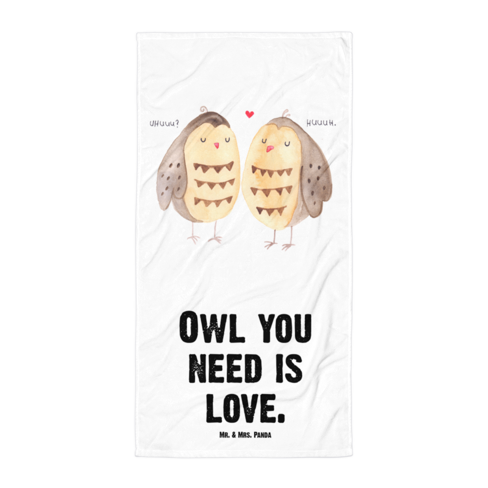 XL Badehandtuch Eule Liebe Handtuch, Badetuch, Duschtuch, Strandtuch, Saunatuch, Eule, Eule Deko, Liebe, Hochzeit Spruch, Owl, All you need is love, Liebe Spruch, Freundin Geschenk, Freund, Wortspiel lustig
