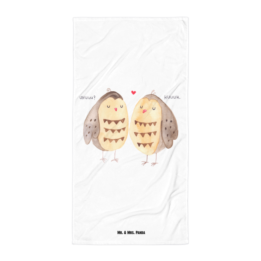 XL Badehandtuch Eule Liebe Handtuch, Badetuch, Duschtuch, Strandtuch, Saunatuch, Eule, Eule Deko, Liebe, Hochzeit Spruch, Owl, All you need is love, Liebe Spruch, Freundin Geschenk, Freund, Wortspiel lustig